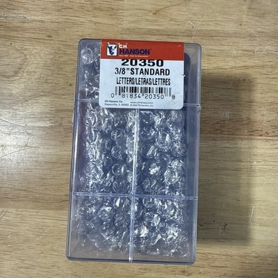 C.H. Hanson Letter Set,3/8 In. H,Steel 20350 C.H. Hanson 20350 081834203508
