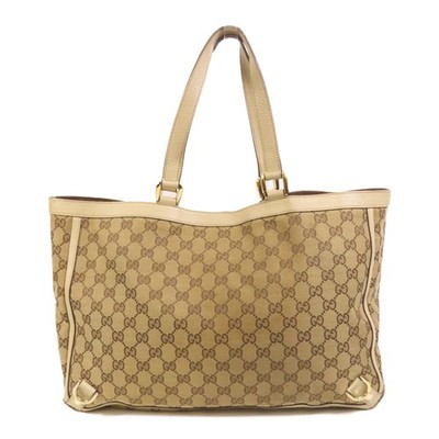 GUCCI GG GHW Abbey Tote Bag 141472 GG Canvas Brown | eBay