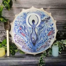 Shaman Drum with Drumstick with Decoration Design Crafts for Gift Home Decor