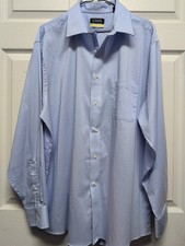 Chaps Men's Light Blue XL Long Sleeve Button Up Dress Shirt 17 1/2