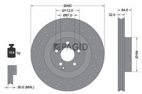 2X Pagid Bremsscheibe InnenbelüFtet Gelocht Ø350Mm FüR Mercedes-Benz S-Klasse