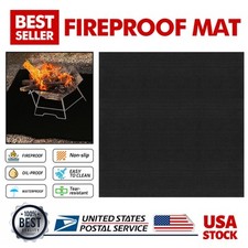 7.9"x7.9" Fireproof Heat Mat Floor Protective-Rug Fire Pad Flame Proof Resistant