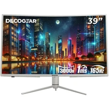 Deco Gear 39" Curved Widescreen Gaming Monitor, 2560x1440, HDR400, 165Hz, White