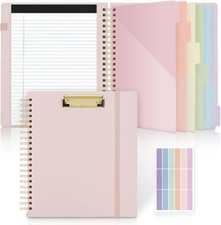 Clipboard Folder with Storage, 6 Dividers with 12 Pockets for Letter Size,