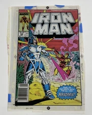 Iron Man 242 Color Separation Films 3M Comic Cover Production Art Transparency