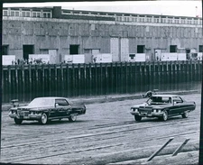 1973 Edmond O Brien Bradford Dillman Chuck Connors Car Explosion 8X10 Photo