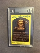 Ray Dandridge HOF Plaque PC signed.EWR Eagles Negro League Auto.BAS Autograph