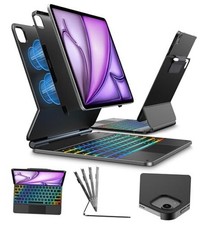 Edge Keyboard Case for iPad iPad Air 13" M3/M2  Pro 12.9" 3/4/5/6th Black