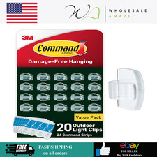 Command Outdoor Light Clips, 20 Clear Clips and 24 Strips 0.71 per strip