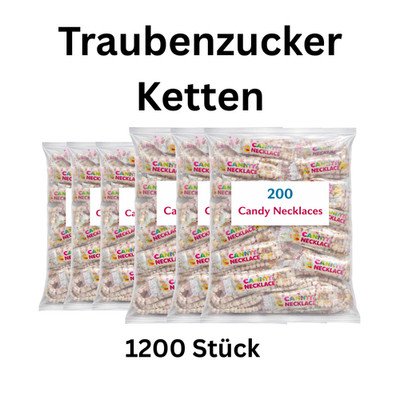1200x Traubenzucker Ketten Candy Necklace Großpackung Süßigkeiten XXL