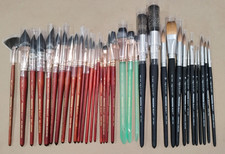 LOT OF 35 Princeton Neptune  Aqua Elite Synthetic Watercolor Paint Brushes NEW 