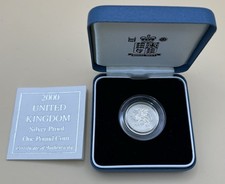 2000 UK £1 WELSH DESIGN SILVER ONE POUND COIN