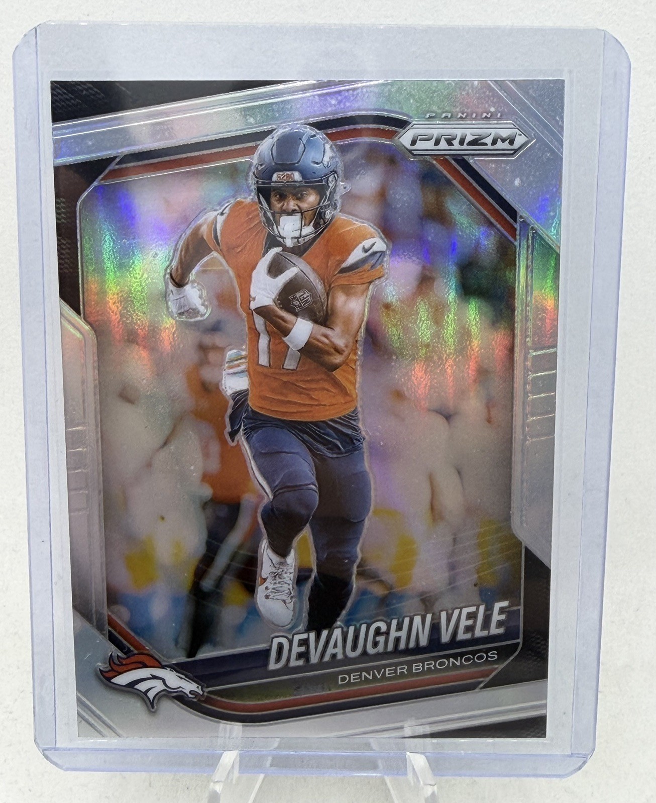 Panini 2025 Prizm Rookie Devaughn Vele #54 Denver Broncos Silver 