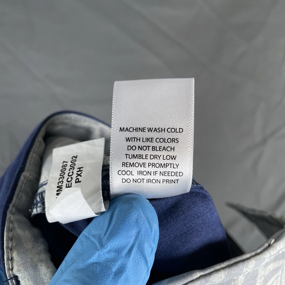 Pantalones Cortos Chinos Margaritaville Para Hombre Talla 42 Azul Marino Elastizados Playa Golf Preppy Foto 4 de 4