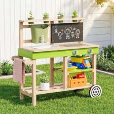 Matschküche Kinder Outdoor aus Holz, Spielk�...
