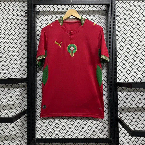 Morocco National Team 2026 Home Match Red Stitched Jersey - Men's*