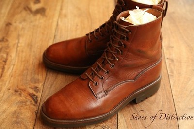 Crockett & Jones Snowdon hellbraun Leder Derby Stiefel Schuhe Herren UK 6,5 E £730