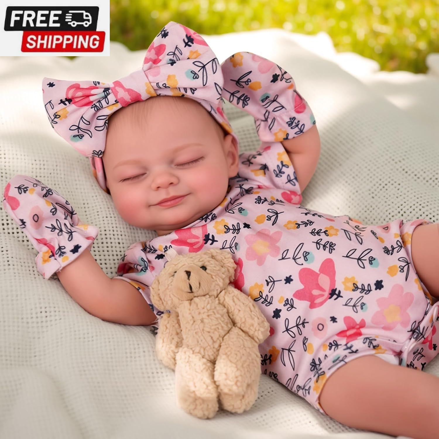 17-Inch Lifelike Reborn Baby Doll Skylar with Silicone Vinyl Full Body