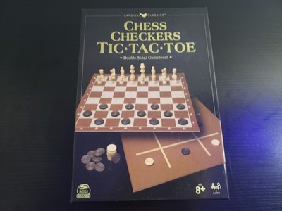 Cardinal Classics Chess Checkers Tic-Tac-Toe Double-Sided Folding Gameboard