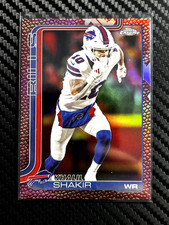 2025 Topps Chrome Football Khalil Shakir Football Leather Refractor SP Card #32
