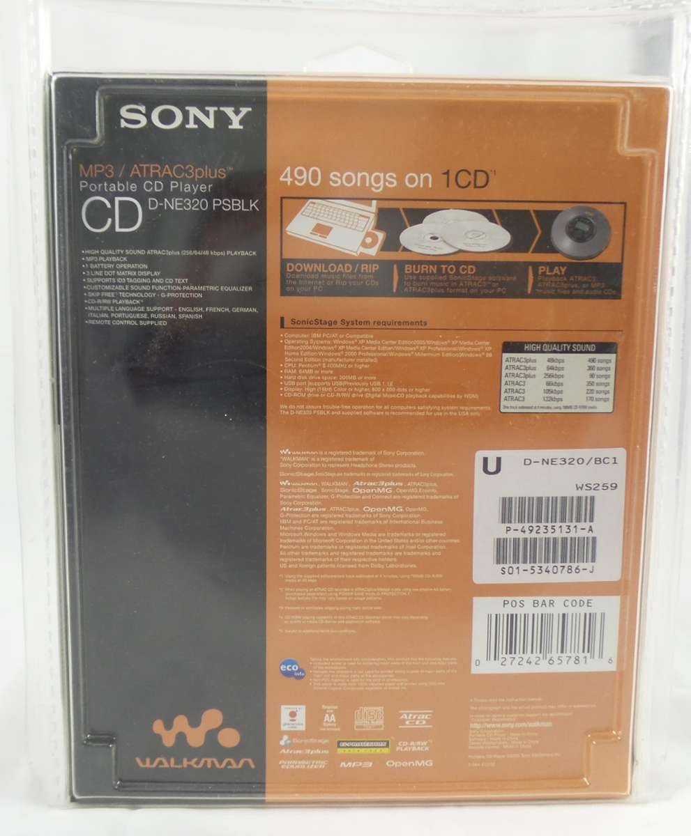 ポータブルプレーヤー A5524 Sony CD Walkman D-NE320 s-l400.jpg