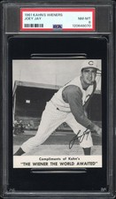 1961 KAHN'S WIENERS #21 JOEY JAY REDS FRESH GRADE HIGH END PSA 8 NM-MT LOW POP