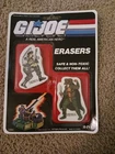 Vintage 1986 GI Joe 2 Pk Eraser Set Hasbro
