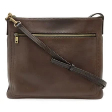 LOUIS VUITTON Utah Sac Plat Shoulder Bag Crossbody Leather Cafe Brown Dark Brown