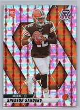 Shedeur Sanders Rookie 2025 Panini Mosaic 302 Pink Camo Prizm Cleveland Browns