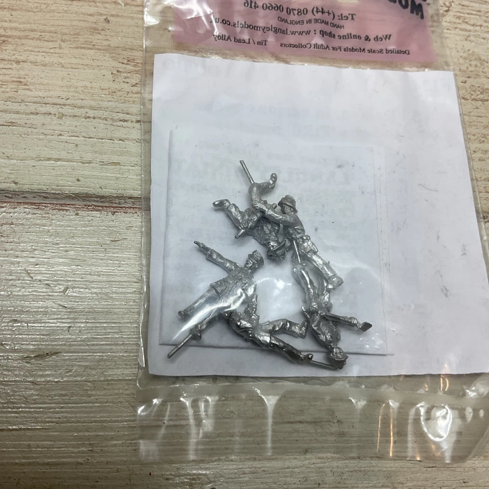 Langley Models F134 5 Firemen In Various Poses. Includes ‘fire’ Transfers. - Image 2 of 2