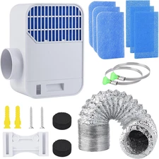 3-In-1 Indoor Dryer Vent Kit,Upgrade Energy Efficient Dryer Lint Trap,6 Polyeste