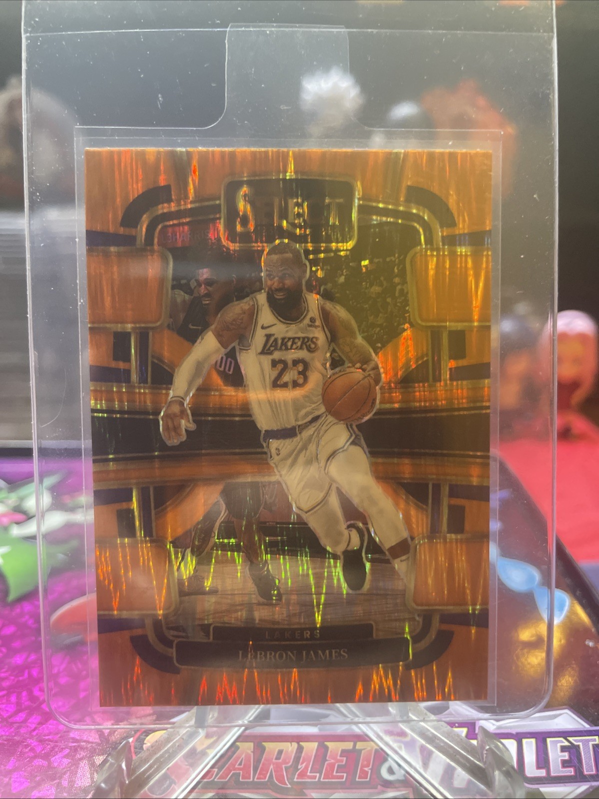 2023-24 Panini Select - Concourse LeBron James #66 Orange Flash Prizm