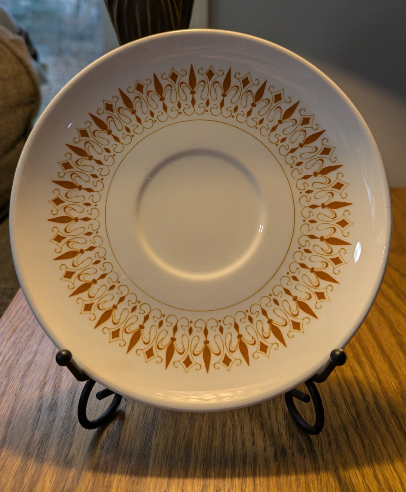 MCM Vintage Corning Ware Pyroceram Tablewear "Bordeaux"pattern 5.5 inch saucers