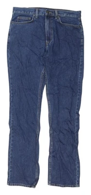 Marks and Spencer Men's Blue Straight Jeans, Size 32 - Image 1 of 4