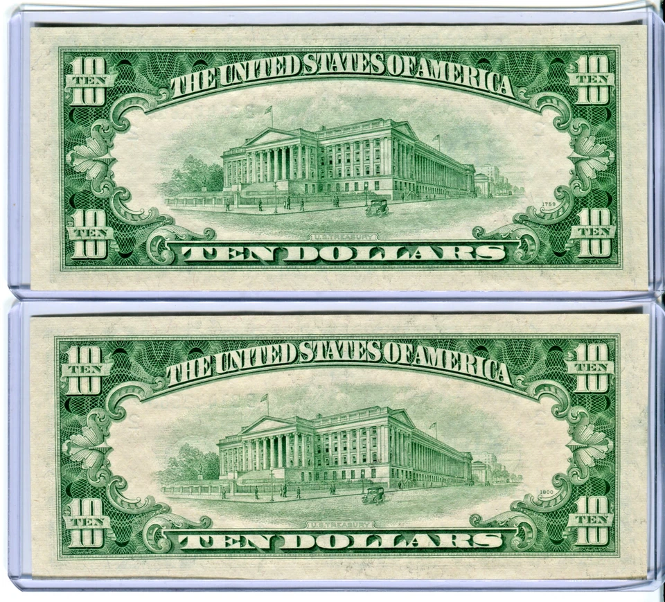 (2) Consecutive 1950-C $10 Federal Reserve **STAR** Notes New York AU+++ - Image 2 of 4