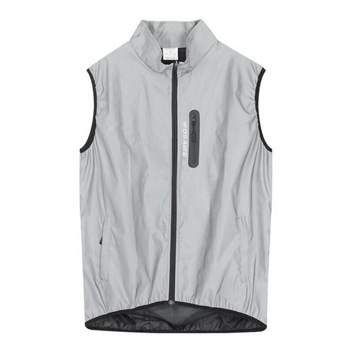 Men Full Reflective Vest High Visibility Cycling Tops Windproof Gilet Night Safe - Picture 31 of 37