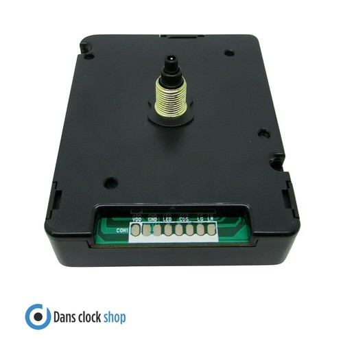 HD-1688 Radio Controlled Non Ticking Quartz Clock Movement Mechanism Black Hands - Imagen 6 de 8
