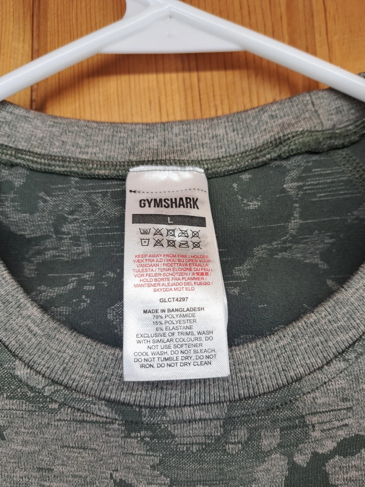gymshark adapt camo seamless long sleeve crop top shirt