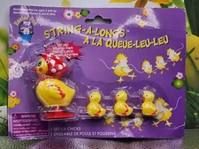 VINTAGE EASTER WINDUP CHICK DUCK FAMILY NOVELTY TOYS SEALED