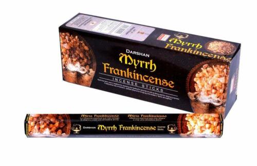 Darshan Myrrh Frankincense Incense Stick Fragrance AGARBATTI 6 Pack Of 20 Sticks - Picture 1 of 5