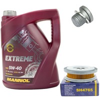 MotoröL Set 5W-40 5 Liter + ÖLfilter SH 4765 + Schraube FüR Mercedes G-Klasse