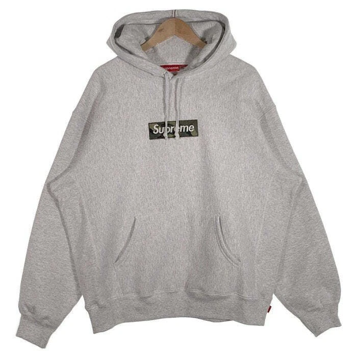 Supreme 23AW Box logo sweat shirt à capuche pull à capuche camouflage gris cendres taille d'occasion