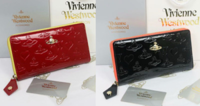 see description 2colors Vivienne Westwood Long Wallet 55VV355 red