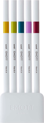 pennarelli Uni Emott Fine 0,4 Liner Disegno & Scrittura Penna Set 5 Colori No.8
