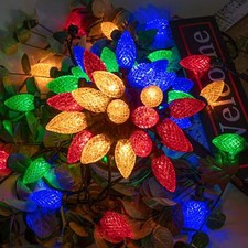 50LED 49Ft C9 Christmas String Lights Plug In Fairy Twinkle Lights for Party