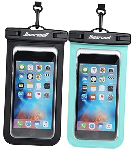 Waterproof Phone Pouch, Waterproof Phone Case for iPhone 16 15 Black & Green
