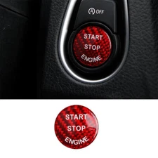 Red Carbon Fiber One-Button Start Switch Cover Trim For BMW X3 F25 X4 2011-2017