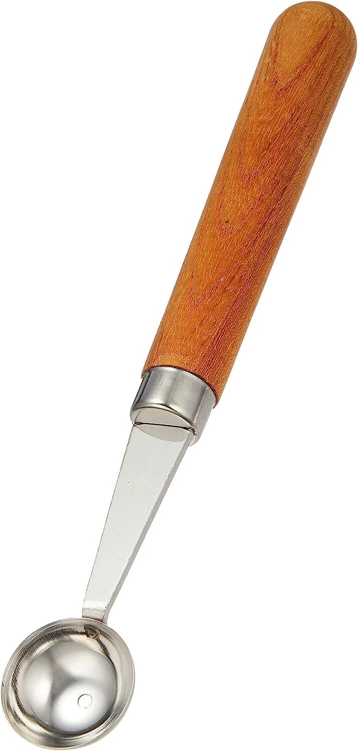 Suncraft Vertical Fruit Peeler Stainless Steel Wooden Handle FS-11