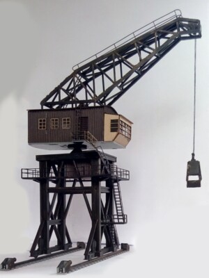 1/87 Diorama Tower Crane Large Coal Feeder Railroad Assembly Model Unpainted