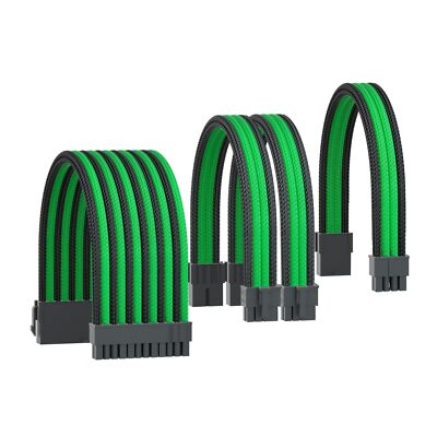 PSU Cable Extension Cable 18AWG ATX 24Pin/EPS 8 Pin/2xPCI-E 8Pin with Cabble ...